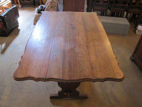 Antique solid Kiaat dropside table