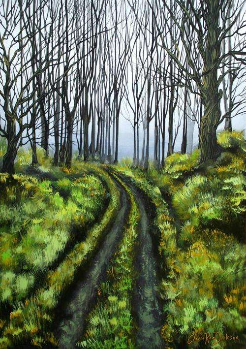 FREE COURIER --- Forest Path --- 420 x 594 x 44 --- A2 PRINT on Blocked Canvas