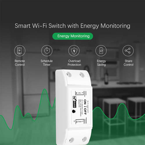 Smart Wifi On/Off Switch - 10A  Works With Smart Life app.