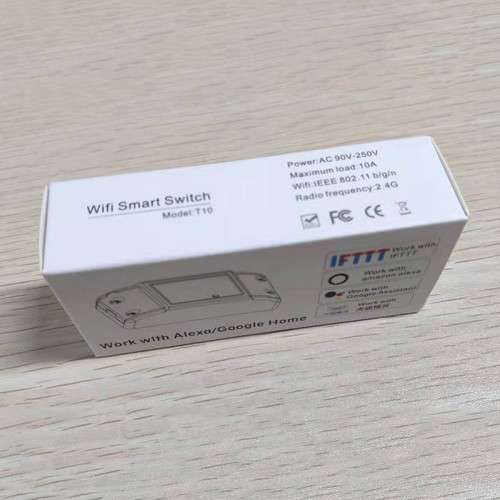 Smart Wifi On/Off Switch - 10A  Works With Smart Life app.