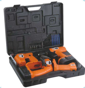 BRAND NEW  *** 5 UP FOR AUCTION ***COMPLETE CORDLESS 4 in 1 TOOL SET + ACCESSORIES + BLOW MOULD CASE