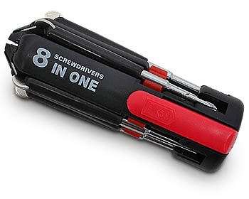 Multipurpose 8 In1 ScrewDriver Set & built in Bright LED Torch