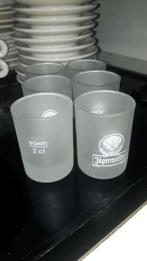 6 PIECE JAGERMEISTER SHOT GLASSES SET - VALUED AT R150