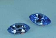 BREATHTAKINGLY BEAUTIFUL...0.71 CTS... VIOLET BLUE TANZANITE PAIR