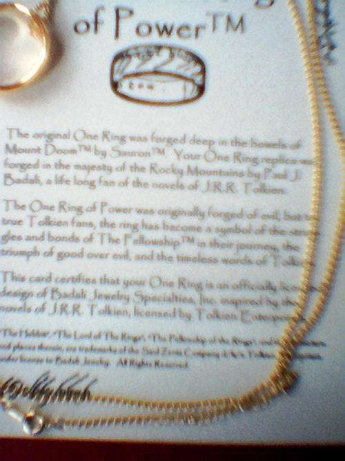 Lord of the Rings - One Ring