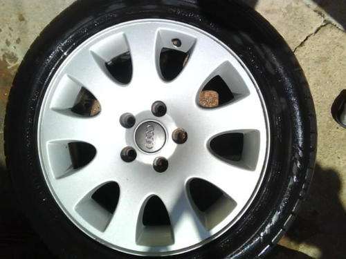 4 x audi pcd 112 mags, good condition, tyres not good