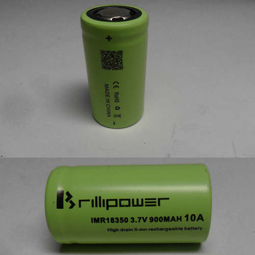 18350 High Drain 10A 900mah Rechargeable Battery