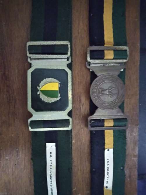 South African Infantry stable belts