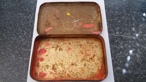 Lot of vintage tins and cigar tubes