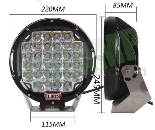 96w LED round spot light, 7500k 7500LM