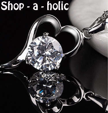 *** Stunning 1.28 Carat Simulated Diamond Love Heart Pendant Stamped S925 - FREE CHAIN ***