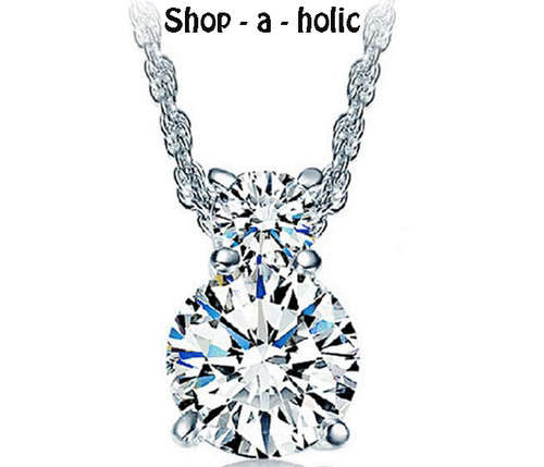 *** Stunning Simulated Diamond Pendant  - FREE CHAIN ***