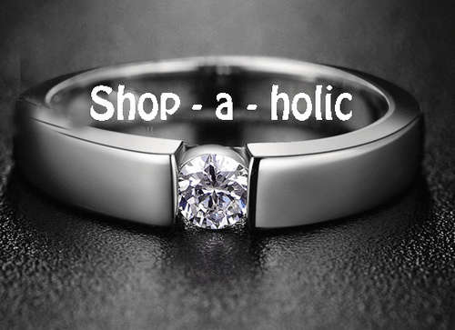 *** STUNNING ~ 4MM CZ ~  18K WHITE GOLD PLATED ~ HEARTS & ARROWS ENGAGEMENT RING * Size 8 / P ***