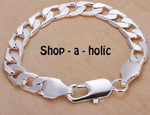 MENS  S925 BRACELET - LINK WIDTH 10mm - LENGTH 20cm