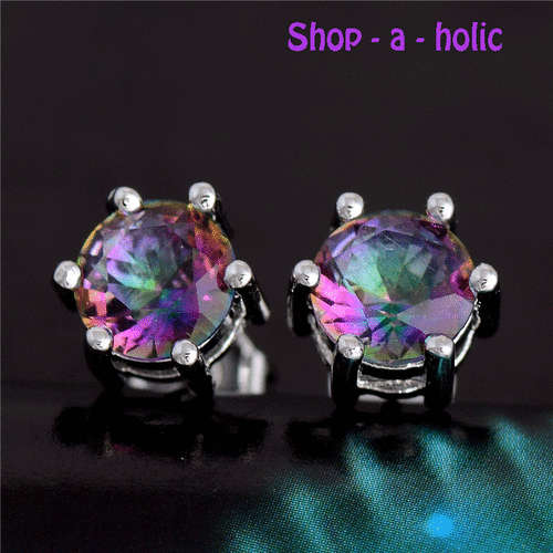 *** NEW ~  MULTI COLOUR CUBIC ZIRCONIA STUDS***