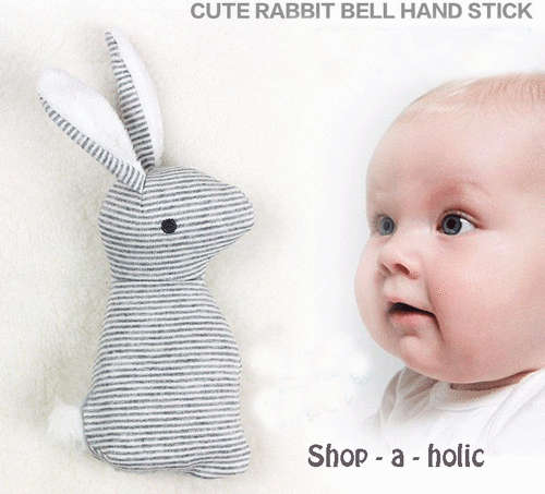 ***  CUTE BABY RATTLE ~ PLUSH RABBIT  ***