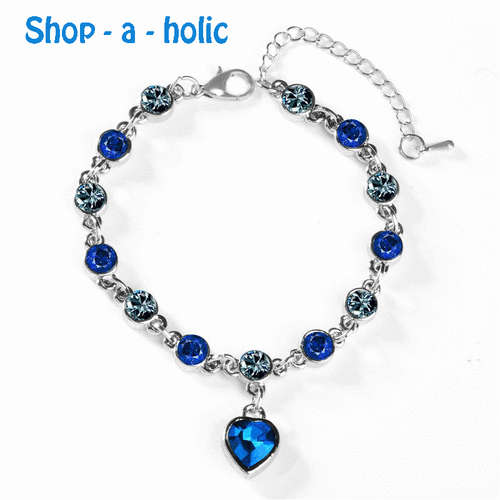 *** BEAUTIFUL BLUE HEART BRACELET - HOT BUY***
