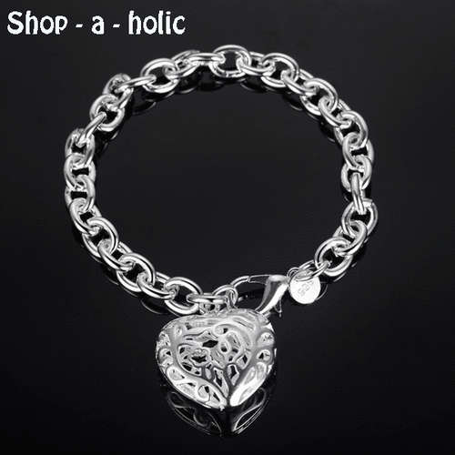*** VALENTINE'S / LOVE ~  BEAUTIFUL HOLLOW TREE OF LIFE ~ HEART BRACELET - HOT BUY***