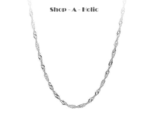 *** 42 cm ~ WATER WAVE CHAIN ~ SILVER PLATED  ***