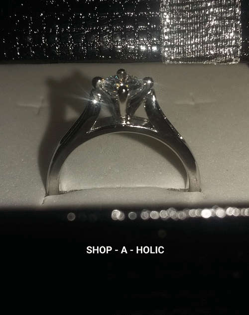 *** 1 CARAT ~ 18K WHITE GOLD PLATED ~ ENG RING * Size 7 / 8 AVAILABLE ***