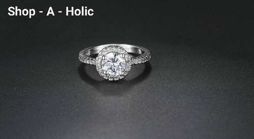 *** 2 CARAT ROUND BRILLIANT CUT SIM DIAMOND ~  18K WHITE GP ENG RING * Size 7 / 8 / 9 ***