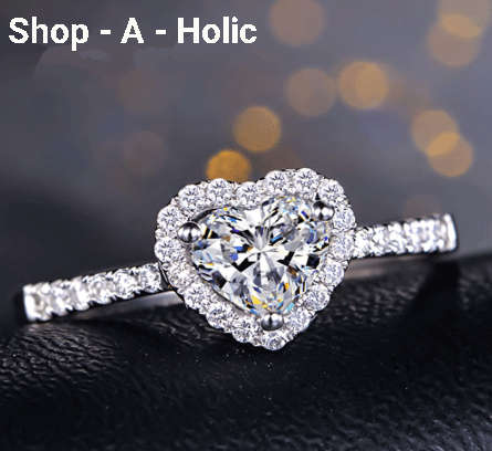 *** ROMANTIC 0.84 CT CZ ENGAGEMENT RING * Size 7 / 8 AVAILABLE ***