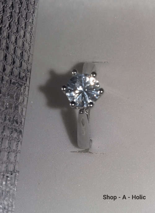 ***CLASSIC 6 CLAW  - 1.30 CT SIM DIAMOND ENGAGEMENT RING * Size  6 (L) ***