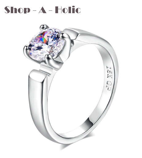 * 1.30 CARAT SIM DIAMOND DESIGNER ENG RING ~ 18K GP ~  * Size 8 (P) *