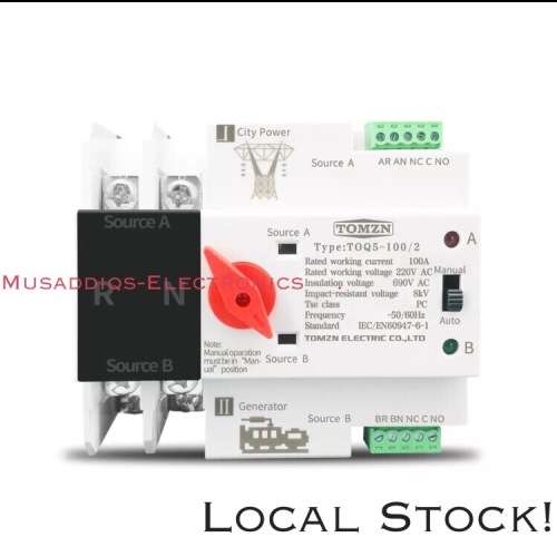 TOMZN ATS 220V Dual Automatic Transfer Switch