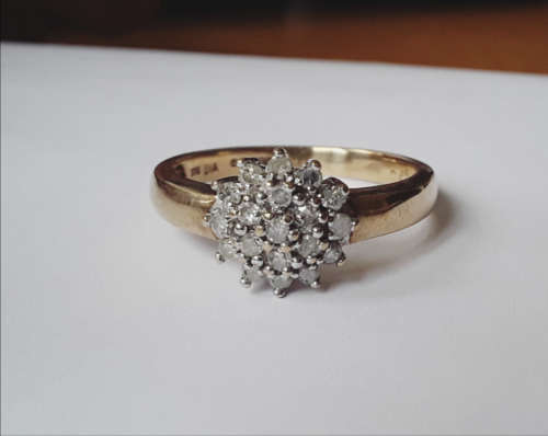 9ct diamond ring size N