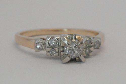 ***NO RESERVE***VINTAGE 18CT GOLD 1/4CTTW CARAT DIAMOND ENGAGEMENT RING SIZE K