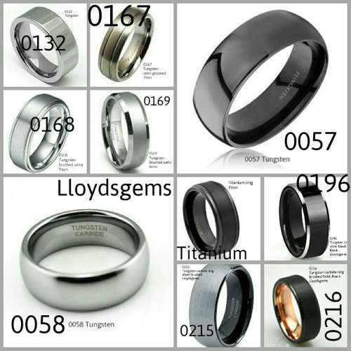 *MENS TUNGSTEN CARBIDE Rings 8MM WEDDING Rings,Free Box *