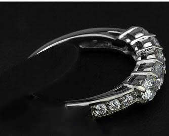 Stainless Steel Eternity Ring 3mm wide. Free Ring Box, size 6 or 7