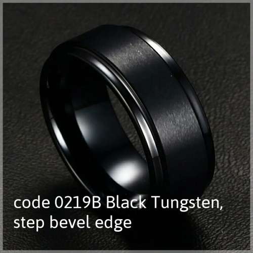 MENS TUNGSTEN CARBIDE Black Satin rings 8MM WEDDING BAND,FREE BOX, SIZES 7,8,9,10,11,12