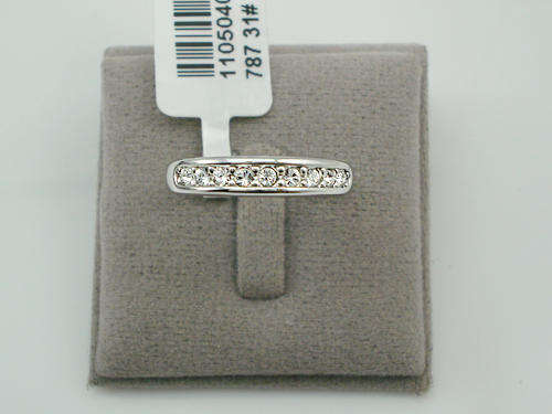 ***BEAUTIFUL 18K WHITE GOLD PLATED ETERNITY WEDDING RING****SIZES 5.5, 6, 6.5, 7 & 8
