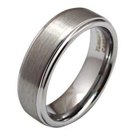 ***MENS BRUSHED SATIN TUNGSTEN CARBIDE 7MM WEDDING BAND RING SIZES 8-12****