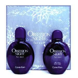 Obsession Night Giftset For Men by Calvin Klein- EDT 125ml + Aftershave 125ml