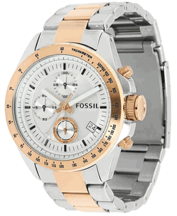 Fossil Chronograph Silver Dial Decker Stainless Steel Mens Watch CH2686***FREE SHIPPING***