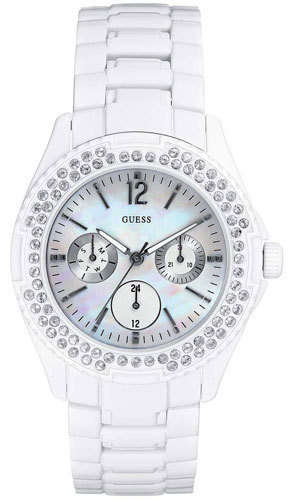 GUESS WHITE ROCK SWAROVSKI WATCH G12543L***FREE SHIPPING***