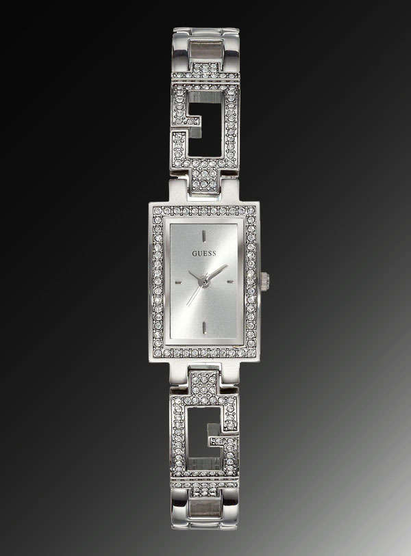 GUESS LADIES SILVER DIAL SWAROVSKI WATCH G85458L***FREE SHIPPING***