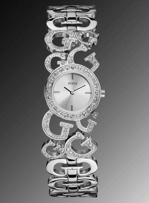 GUESS U11605L1 Crystal Accent Silver Tone Women's Watch***FREE SHIPPING***