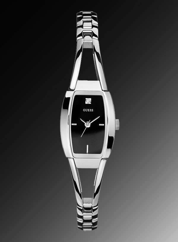 GUESS LADIES GENUINE DIAMOND BANGLE WATCH G75823L***FREE SHIPPING***