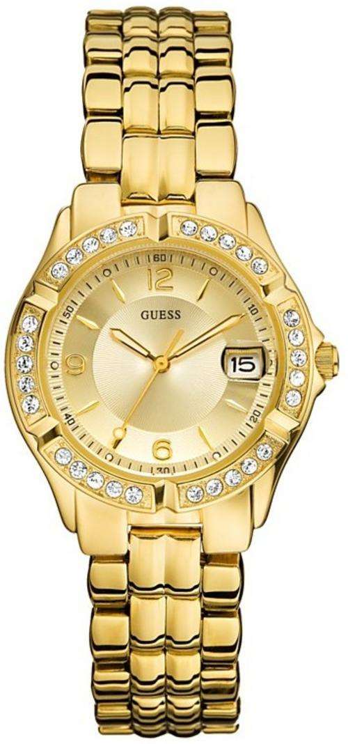 GUESS LADIES GOLD SWAROVSKI BUBBLE WATCH U85110L1***FREE SHIPPING***