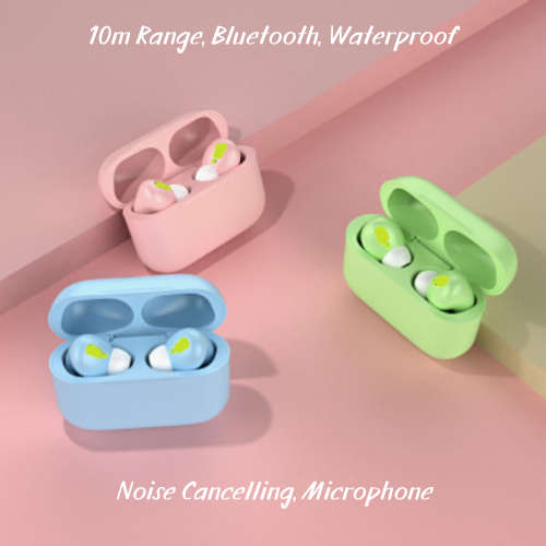 Generic Waterproof IPX5 iPhone & Android Compatible Sport Buds Earphones - Pink