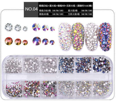 Nail art box rhinestones