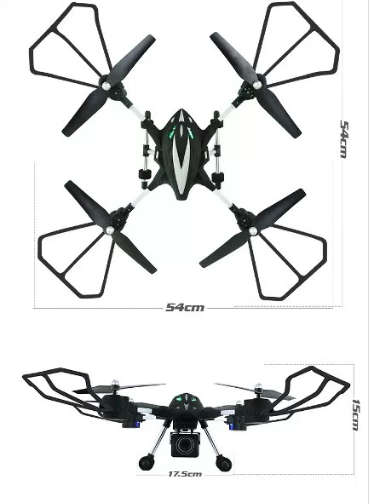 W606-2 Middle-Sized Alloy Quadcopter 2.4G Remote Control Flying Drone With HD Camera