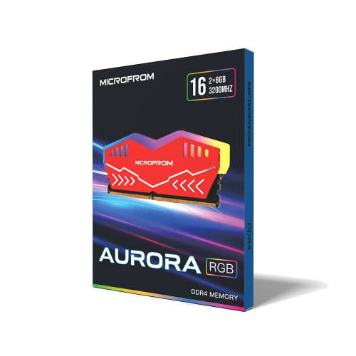 Microfrom Aurora 16GB DDR4 3200MHz Gaming Ram Combo - 2 x 8GB DDR4 3200MHz - New