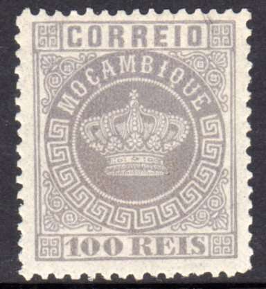 MOZAMBIQUE 1876 CROWN 100rs