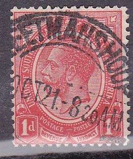 1913 kINGS HEAD KGV 1d  USED IN SWA PRIOR TO OVERPRINTS IN 1923