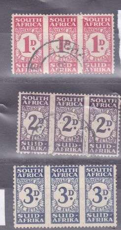 UNION  postage dues 1943 selection